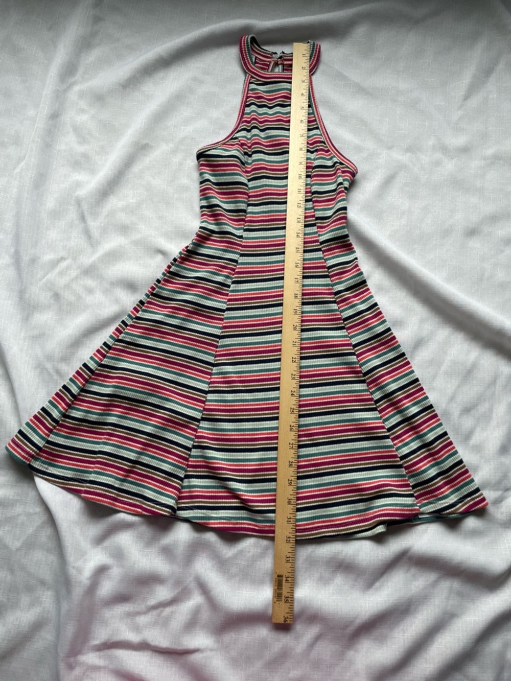 Racer Back/Halter Style Striped Summer Dress Size Small